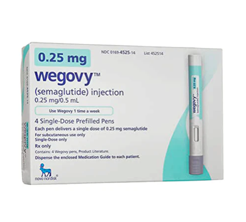 Wegovy Semaglutide Injection 0.25 mg/0.5 mL